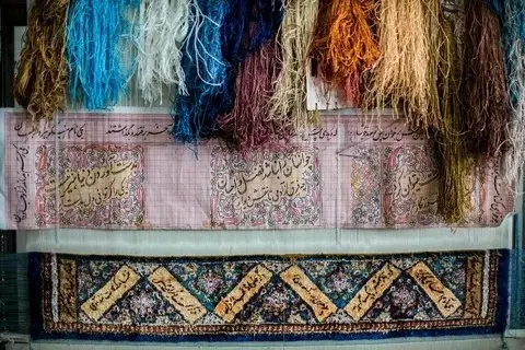 تصویر 3 از تابلو فرش ابریشمی کلکسیونی برای سالن پذیرایی
